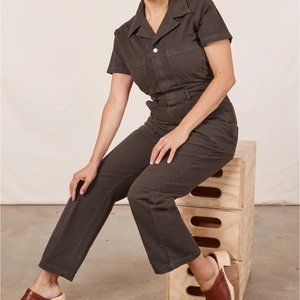 Big Bud Press Shortsleeve Jumpsuit - Espresso Brown - XS